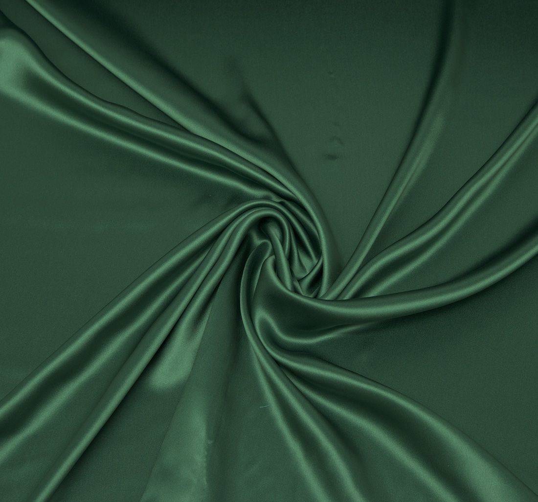 Атлас двусторонний изумрудного оттенка в наличии