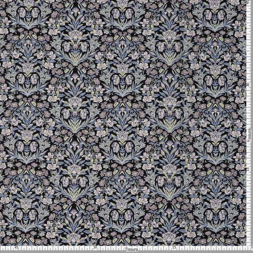Хлопок Tana Lawn от Liberty. Принт «Seagrass» (Морская трава). Цвет черный/серый/розовый в наличии