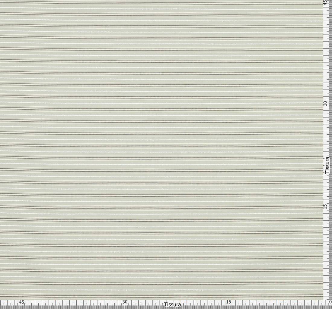 Хлопок в белые и серые полосы на мятном фоне от Cotonificio Albini в наличии