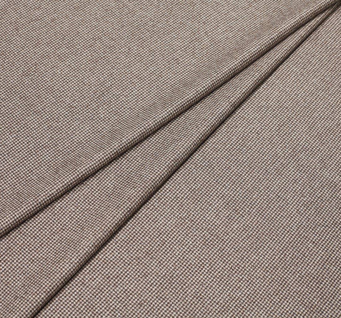 Ткань костюмная от Loro Piana. Шерсть с добавлением кашемира. Коричнево-бежевый гленчек в наличии