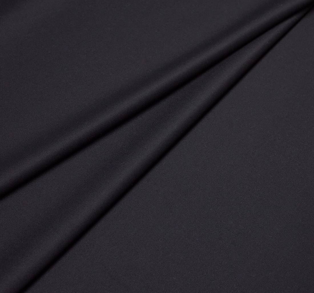 Ткань пальтовая шерстяная Loro Piana двусторонняя, двухслойная, "би-стрейч". Цвет черный в наличии