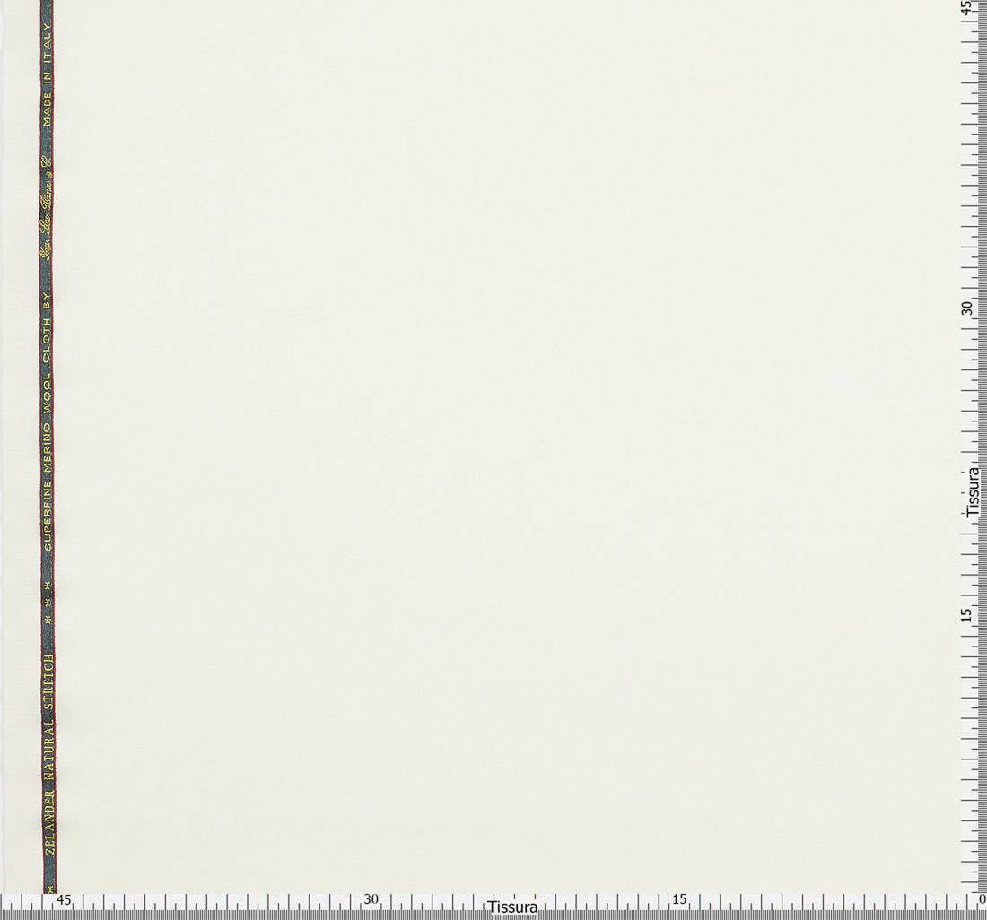 Ткань костюмная из шерсти от Loro Piana из коллекции "Zelander Natural Stretch". Естественная эластичность. Цвет молочный в наличии
