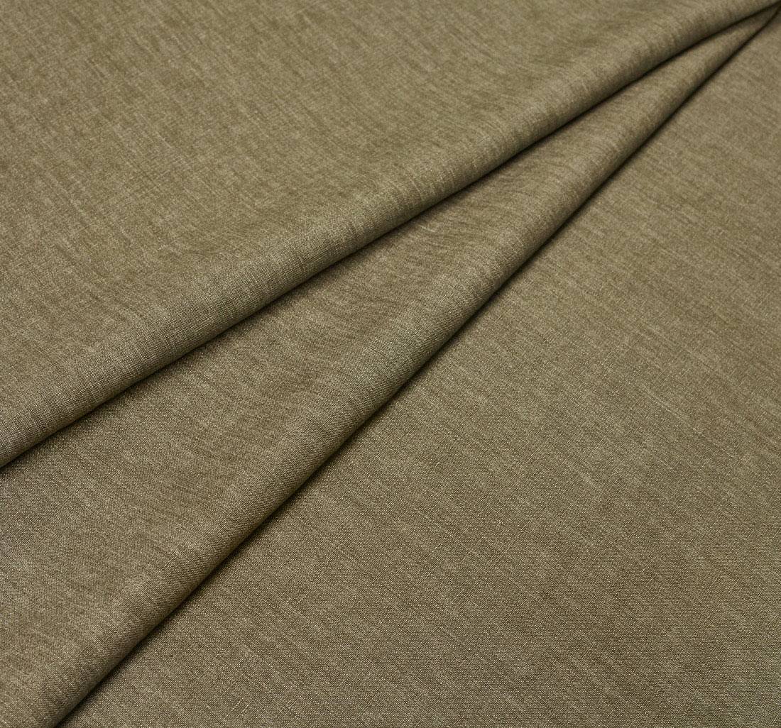 Лен цвета хаки с эффектом "делаве" из коллекции "Keros" от Cotonificio Albini в наличии
