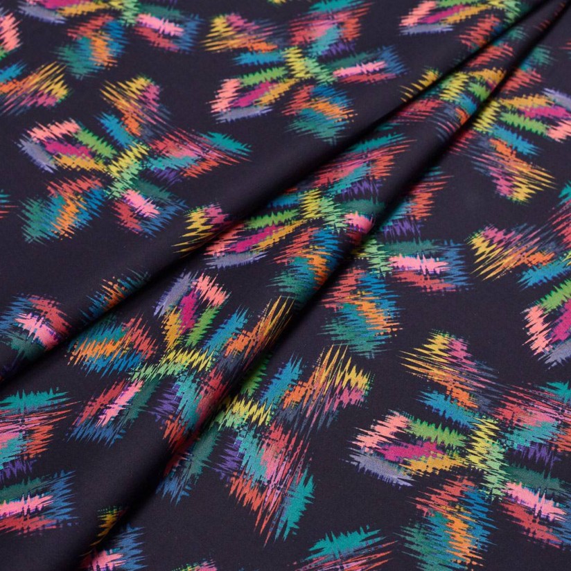Хлопок Tana Lawn™ от Liberty. Принт «Techno beat» (Ритм техно). Цвет темно-синий, бордовый, розовый, голубой, желтый в наличии