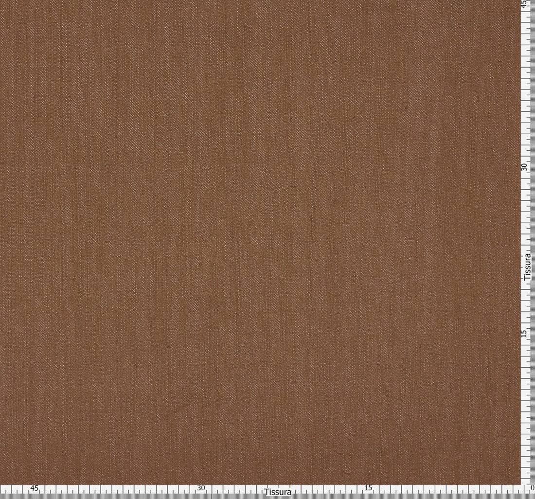 Деним коричневого цвета облегченный с эластаном в наличии