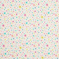 Органический хлопок Tana Lawn™ от Liberty. Принт «Starstruck» (Поклоняющийся звездам). Цвет молочный, бирюзовый, желтый, розовый в наличии